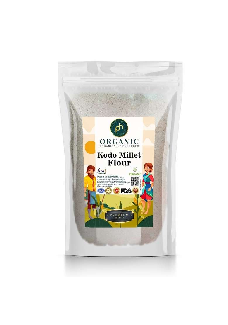 Ph Phs Organic Kodo Millet Flour 1 Kg Usda Npop Certified | Kodra Atta Kodon Aarka Varagu Arikelu Gluten Free, Low Gi, Rich In Nutrients Healthy - Indya