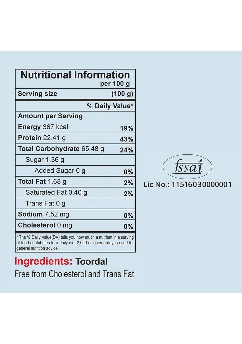 Rentio Super Desi Unpolished Toor Dal (Arhar Dal) 1 Kg X 2 Packs