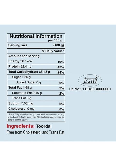 Rentio Super Desi Unpolished Toor Dal (Arhar Dal) 1 Kg X 2 Packs