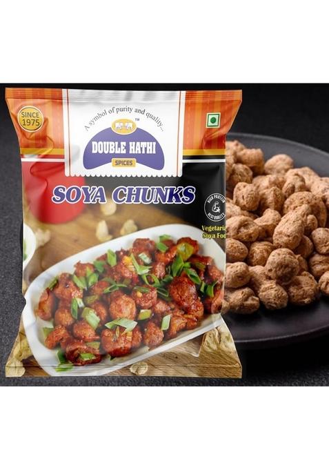Double Hathi Soya Chunks, Vegetarian Vadi Nuggets | Healthy Snacks Soyabadi Soychunks| Soy Manchurian Protiens Break Fast Food Soybeans Vaadi Soychunks Nugets| Organic