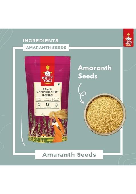 Nutty Yogi Healthy & Delicious Organic Amaranth Seeds | Free From Gluten Grain Goodness Of Millets Good Fat, Low Carb, Keto Friendly, Alternative