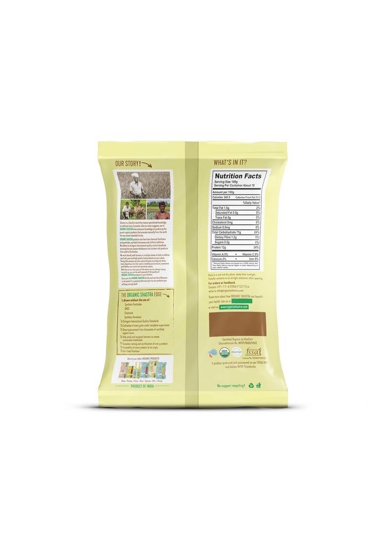 Organic Shastra Whole Wheat Flour (Chakki Atta), Unbleached And High Protein Flour, Fine Ground