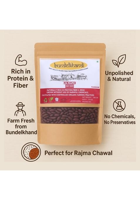 Bundelkhandi Lal Rajma 900G |Unpolished Desi Red Kidney Beans | Protein & Fiber Rich Pulses Natural Healthy For Cooking