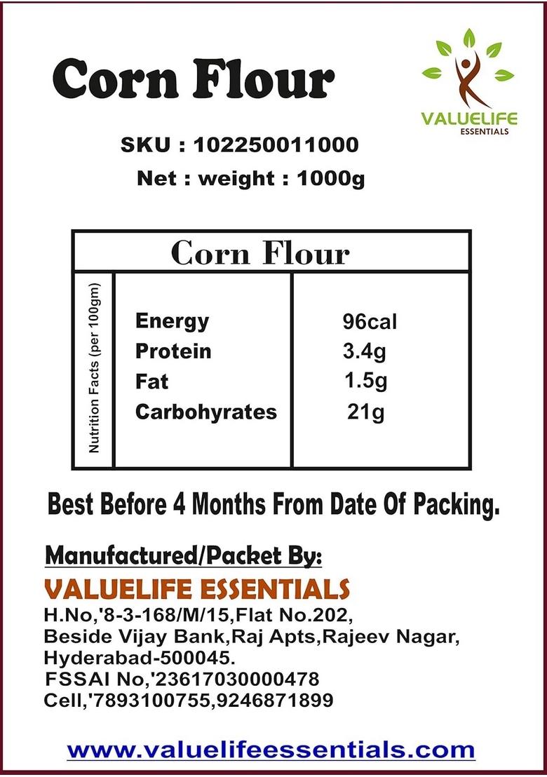 Value Life Essentials Corn Flour (1 Kg)