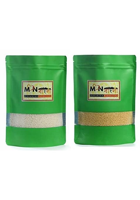 Monbangla Khichudi Combo- Sona Moong Dal And Gobindobhog Rice (400Gx2)