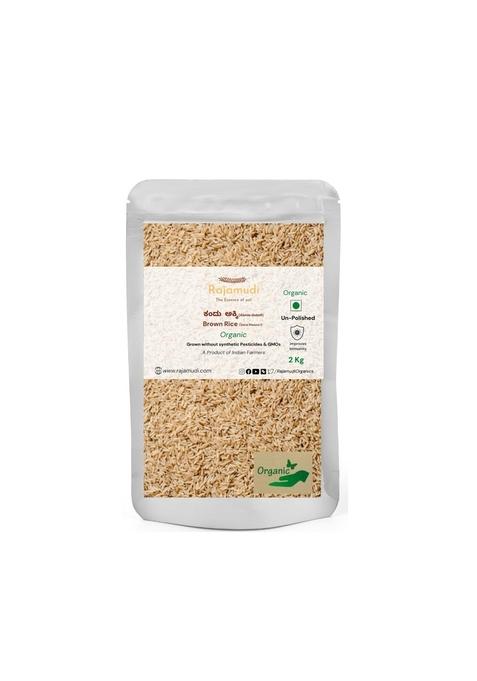 Rajamudi Organic Brown Rice - Sona Masoori (Hand Pounded) (2 Kg)