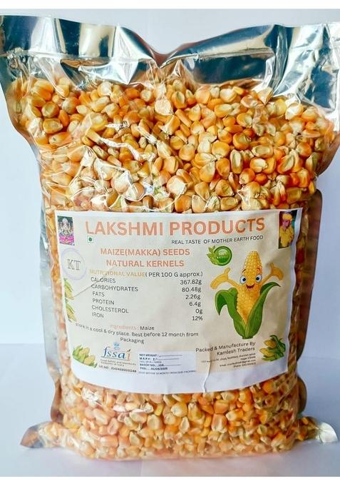 Lakshmi Product'S Whole Maize/Makka Seed'S Kernels 1.8 Kg | 100% Natural Makkai Grain Indian Makka For Ki Roti, Desi (Not Pooping) (Net Quantity:- 1800 Gram)