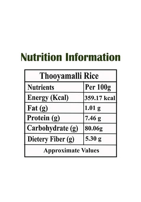 Saara Herbal Fresh Organic Thooyamalli Rice 450G | Jasmine Thuyamalli Unpolished Arisi Parboiled