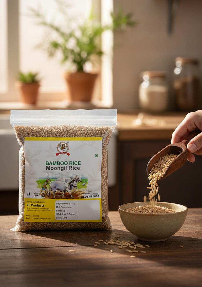 Vs Products Bamboo Rice, 250G, Mulayari, Moongil Arisi, Mulayarisi, Rich In Nutrients And Fiber, Chawal, 250G