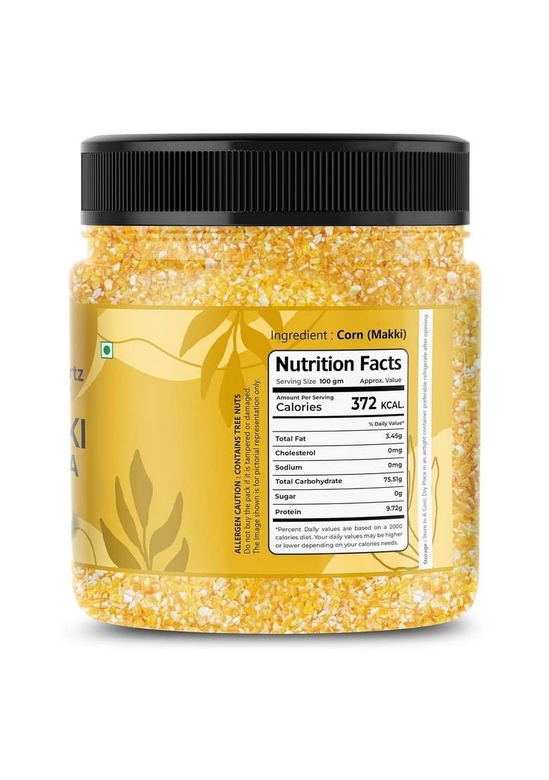 Freshocartz Makki Daliya 400G | Makai Ka Dakiya Maize Dalia (Makki, Corn Dalia) (Gluten Free, Naturally Farmed, Low Glycemic) - Jar Pack (Makai Daliya, (Pack Of 1)) - Indya