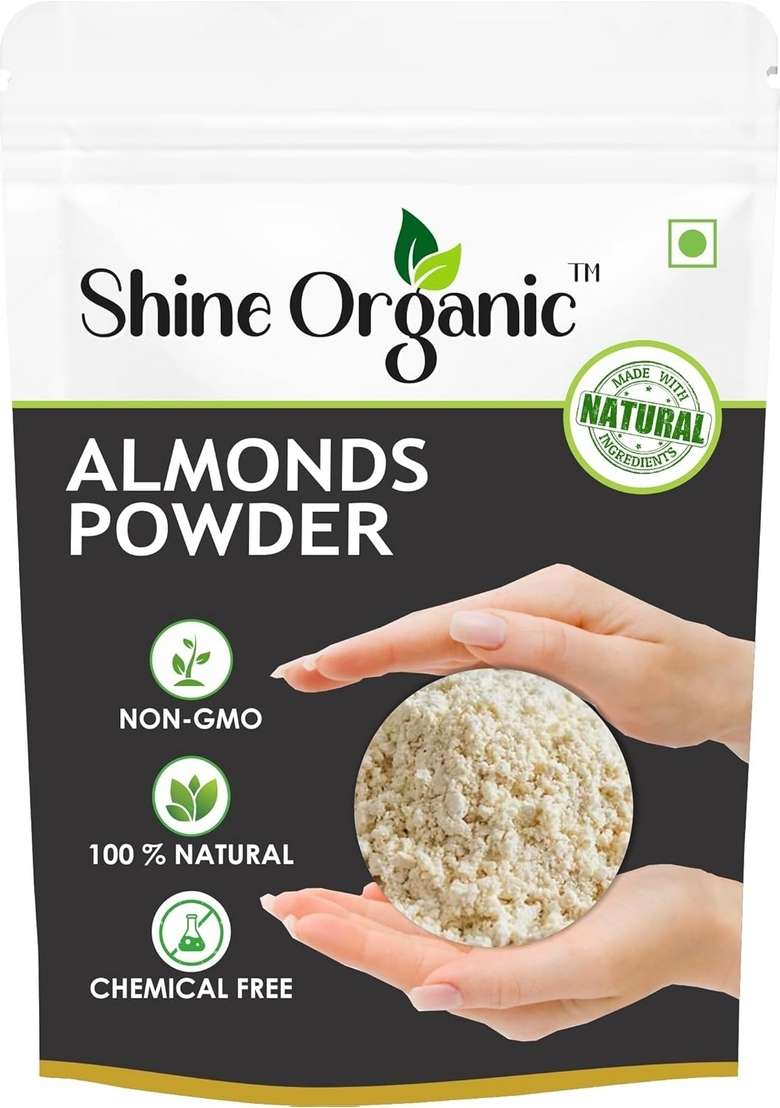 Shine Organic Californian Almond Flour 100Gm Premium Cold Pressed Badam Powder Gluten Free Grain Keto Friendly Naturally Protein Rich High Fiber Low Carb For Baking Beverages Recipes - Indya