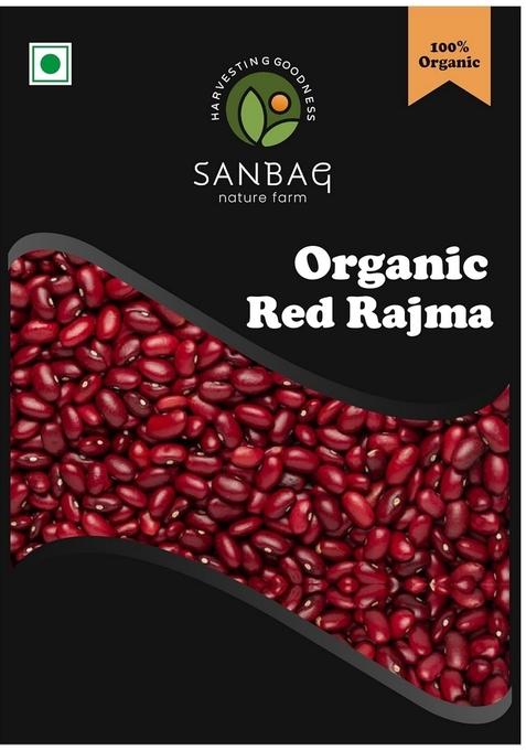 Sanbag Nature Farm Organic Red Rajma, 500G,Unpolished Kidney Beans, Pesticide-Free, No Preservatives,
