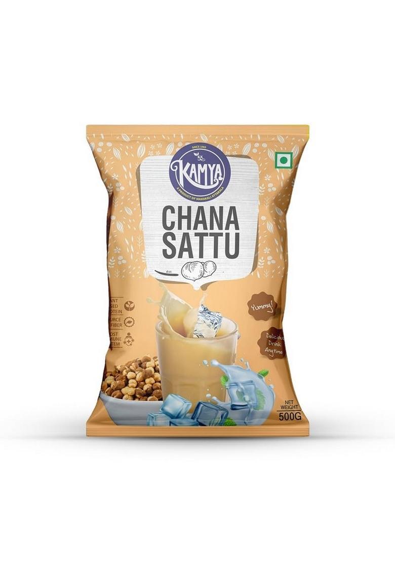 Kk Kamya Chana Sattu Powder | 100% Natural Roasted Black Flour Gluten-Free With High Fiber Drink 500X2 = 1000Gm Pack Of 2