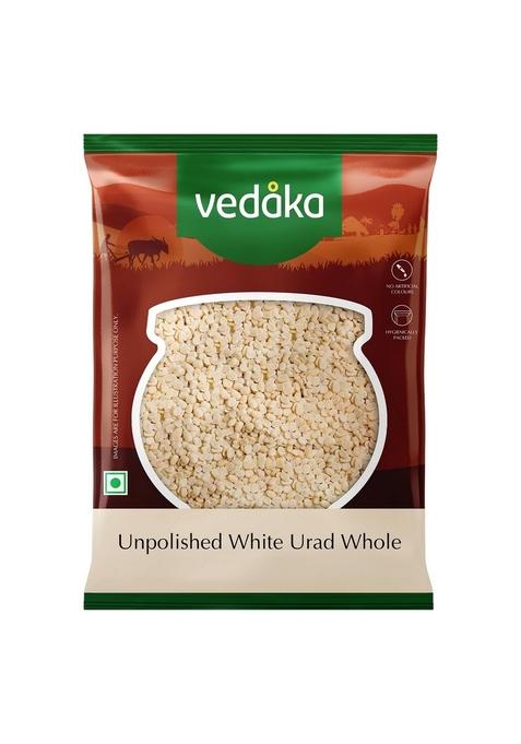 Vedaka Amazon Brand - Premium Unpolished White Urad Whole | 5 Kg