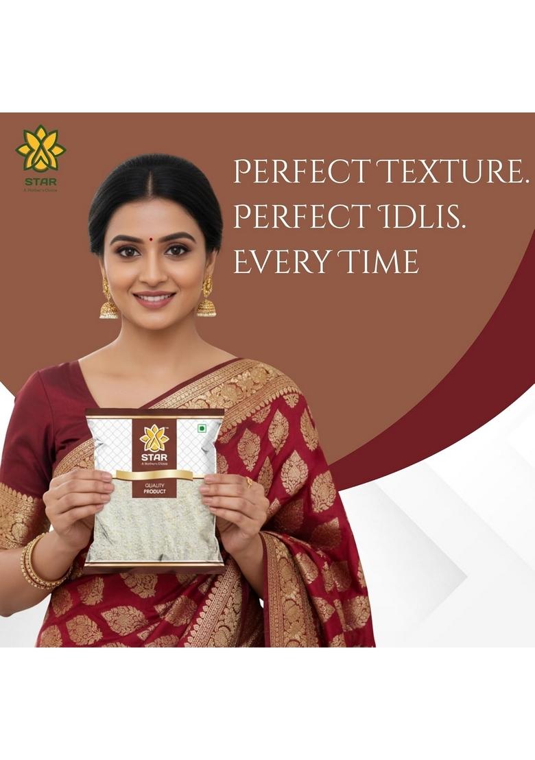 Star A Mother'S Choice Idly Rava – Rice For Soft & Fluffy Idlis, Stone-Ground, Hygienically Packed, Ideal South Indian Cooking (1 Kg)