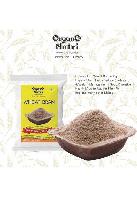Organo Nutri Organonutri Wheat Bran, High In Fibre, Unbleached, Freshly Ground, Add To Atta