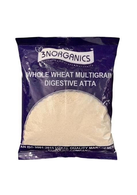 3N Organics Multigrain Atta Flours | Millet Mix With Ragi, Bajra, Oats, Jowar Gluten-Free| High Protein, Fiber (500 Gm (Pack Of 1))