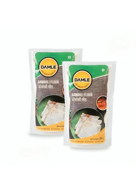 Damle Amboli Peeth | Instant Mix Dosa Ready Traditional Kokani Special Snacks No Artificial Flavours 100% Preservatives Free, Pack Of 2 (250Gm Each)