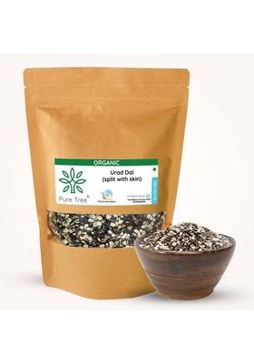 Pure Tree Certified Organic Urad Dal Split With Skin | 850 G Black Gram Minapa Pappu Uzhunnu Parippu Uddina Bele