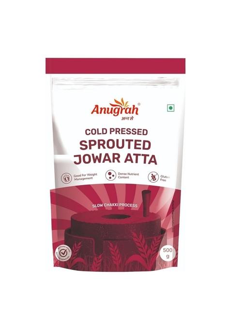 Anugrah Cold Pressed Jowar Atta, Ragi Multi Millet Atta 500G Each Gluten-Free, High-Fiber, Wholesome & Nutritious | Stone Ground, All-Natural
