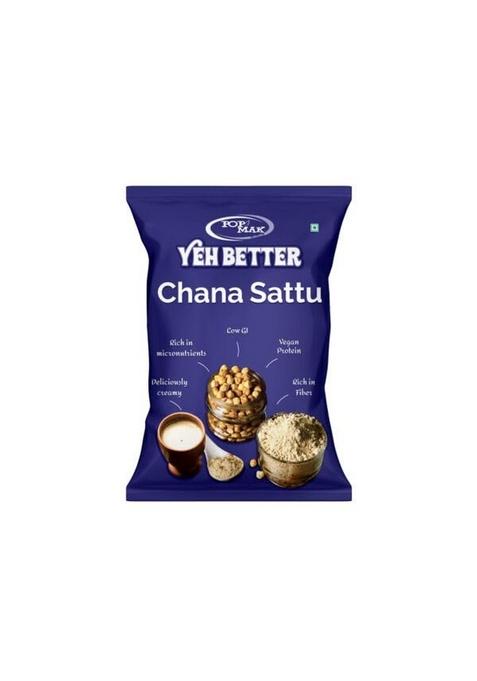 Popmak Chana Sattu Powder | Premium & 100% Natural Gluten Free Roasted L High Fiber Plant Protein Vegan 500G- (Pack Of 1)