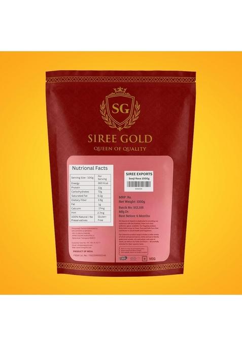 Siree Gold Sooji Rava, Upma Rawa, Suji/Semolina, Sajjige – Fresh & Pure Wheat Semolina | Durum Rava For Upma, Halwa Idli 100% (1Kg)