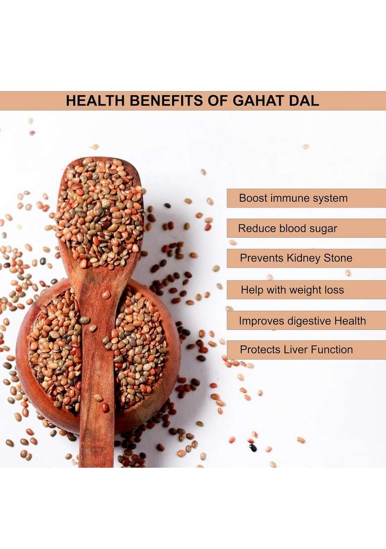 Hillpure Organic Grown By Mother Nature Gahat Dal | Horse Gram Kulthi Kollu Vulavalu |Macrotyloma Uniflorum Madras (500 Gm) - Indya