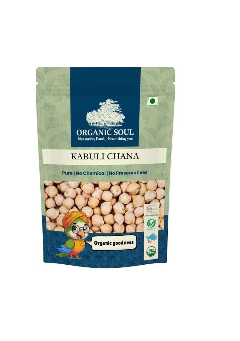 Organic Soul Kabuli Chana_900G | White Chickpeas High Protein Npop Certified I Ceritfied - Indya