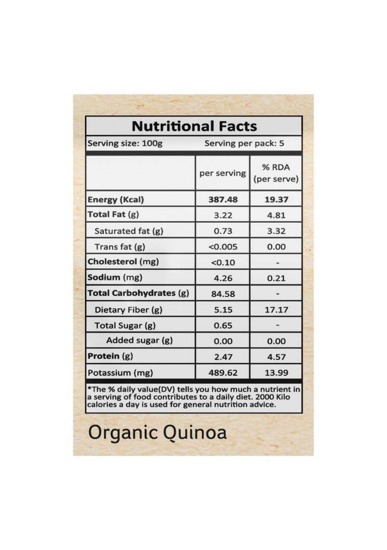 Organic Tattva Tattva, Quinoa Flour (Gluten Free Atta) 500 Gram (Pack Of 2) - Indya