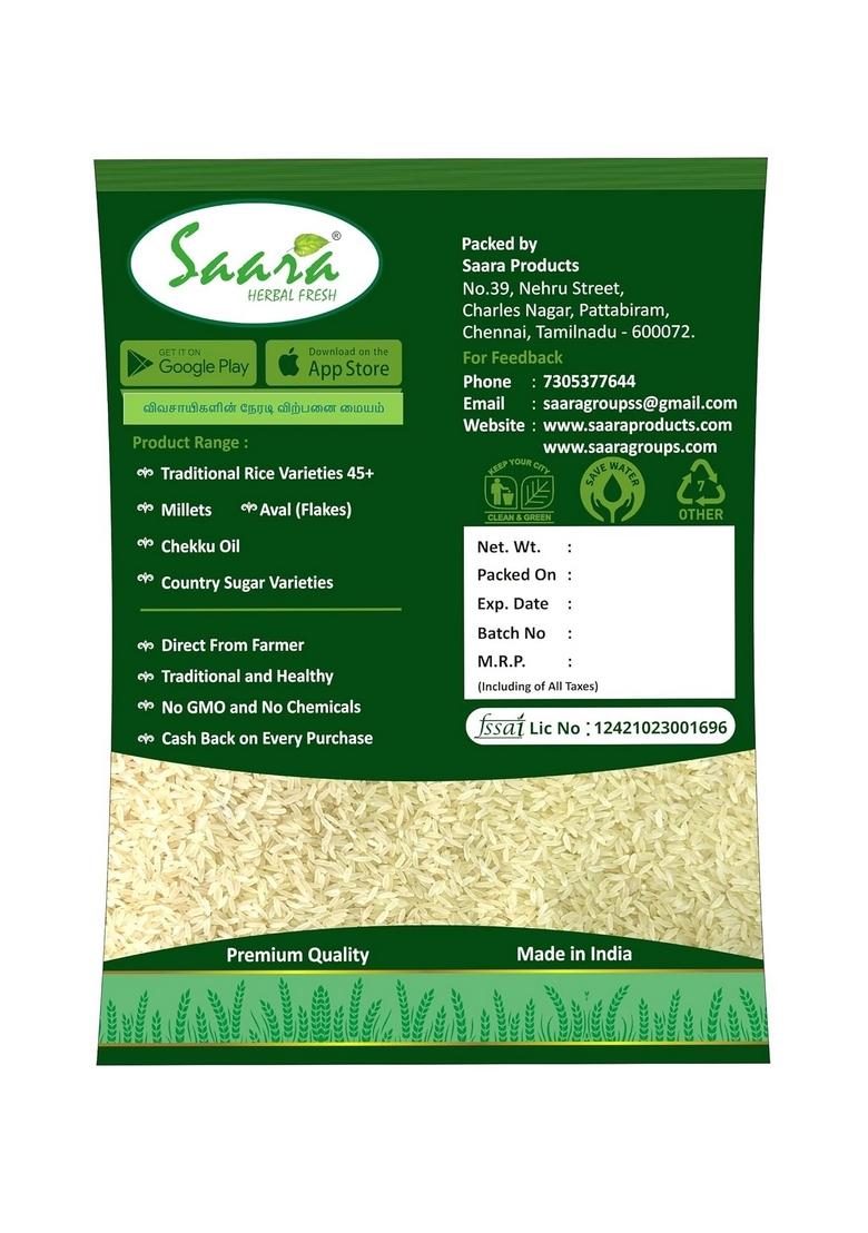 Saara Herbal Fresh Arthur Kichili Samba Rice 500G | Aathur Kichali Sampa Boiled Unpolished