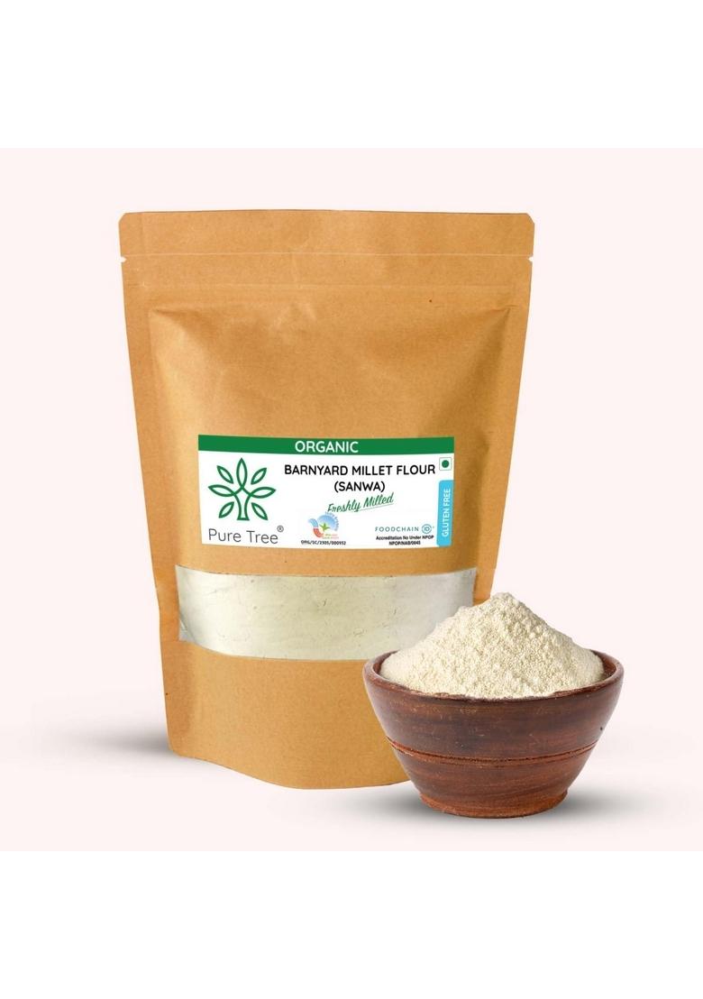 Pure Tree Certified Organic Barnyard Millet Flour | 850 G Bhagar For Fasting, Sanwa, Jhangora Unpolished Millets Gluten-Free Samak Rice Kuthiraivali Sama Whole Grains