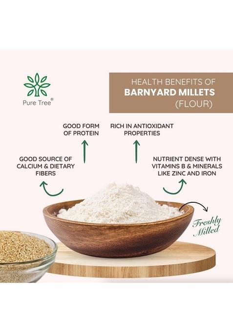 Pure Tree Certified Organic Barnyard Millet Flour | 850 G Bhagar For Fasting, Sanwa, Jhangora Unpolished Millets Gluten-Free Samak Rice Kuthiraivali Sama Whole Grains