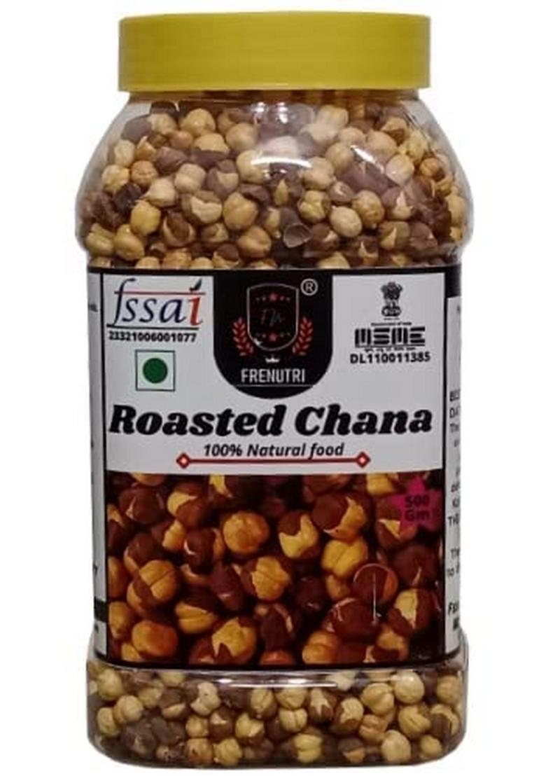 Frenutri Roasted Chana Bhuna Chola Bhaja, Whole With Skin | Indian Food And Healthy Snack High In Protein & Fiber Desi Chickpeas Pack Of 1