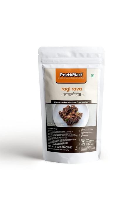 Peethmart Ragi Rava | Healthy Breakfast Gluten Free Low Gi Cereals High Dietary Fibre Rich In Calcium And Iron (Pack Of 1)