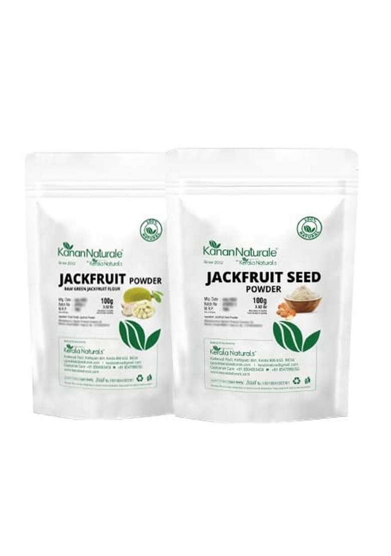 Kanan Naturale Green Jack Fruit Powder 100 Gm And Seed Combo - Rich In Proteins, Fibers. Improves Digestion. Healthy Food For Diabetes Patients - Indya