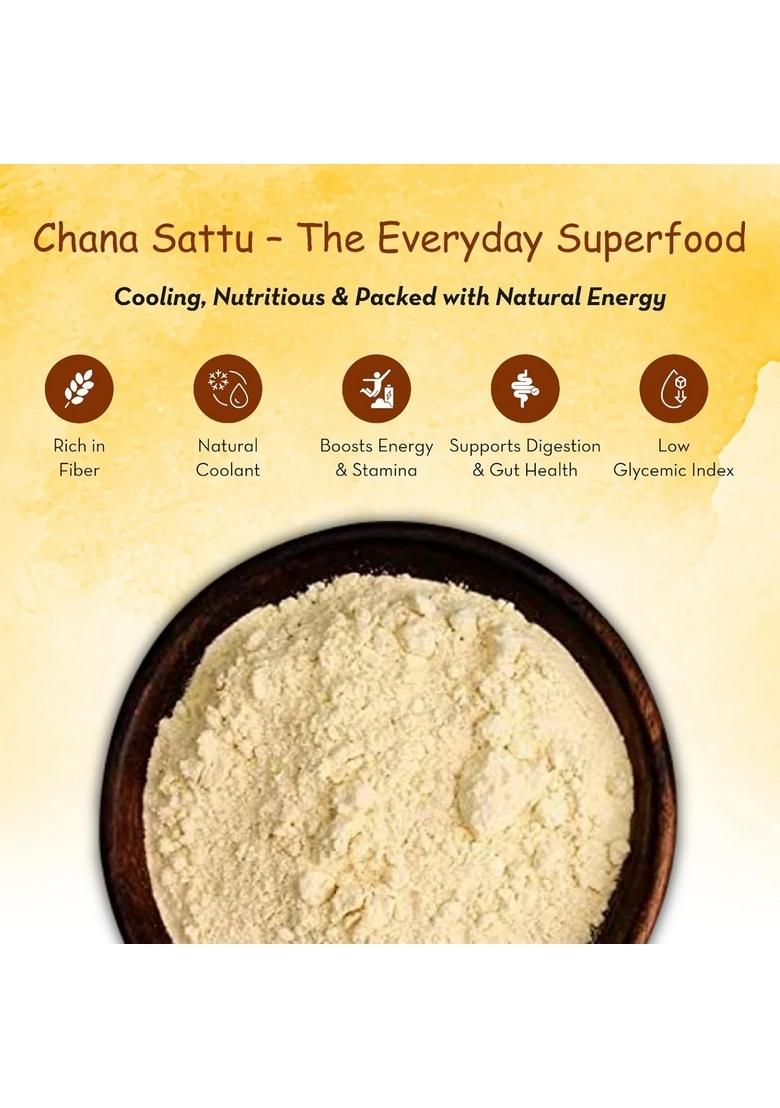 Thakar Barley Flour (Chana Sattu) 500G | Protein-Rich, High Fiber & Gluten-Free Traditional Energy Drink Mix Ideal For Sattu Sharbat, Paratha, Laddoo Healthy Recipes.