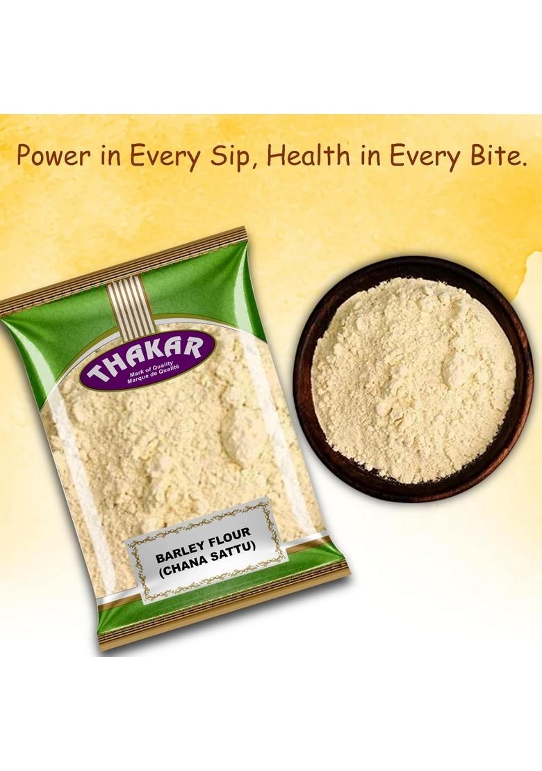 Thakar Barley Flour (Chana Sattu) 500G | Protein-Rich, High Fiber & Gluten-Free Traditional Energy Drink Mix Ideal For Sattu Sharbat, Paratha, Laddoo Healthy Recipes.
