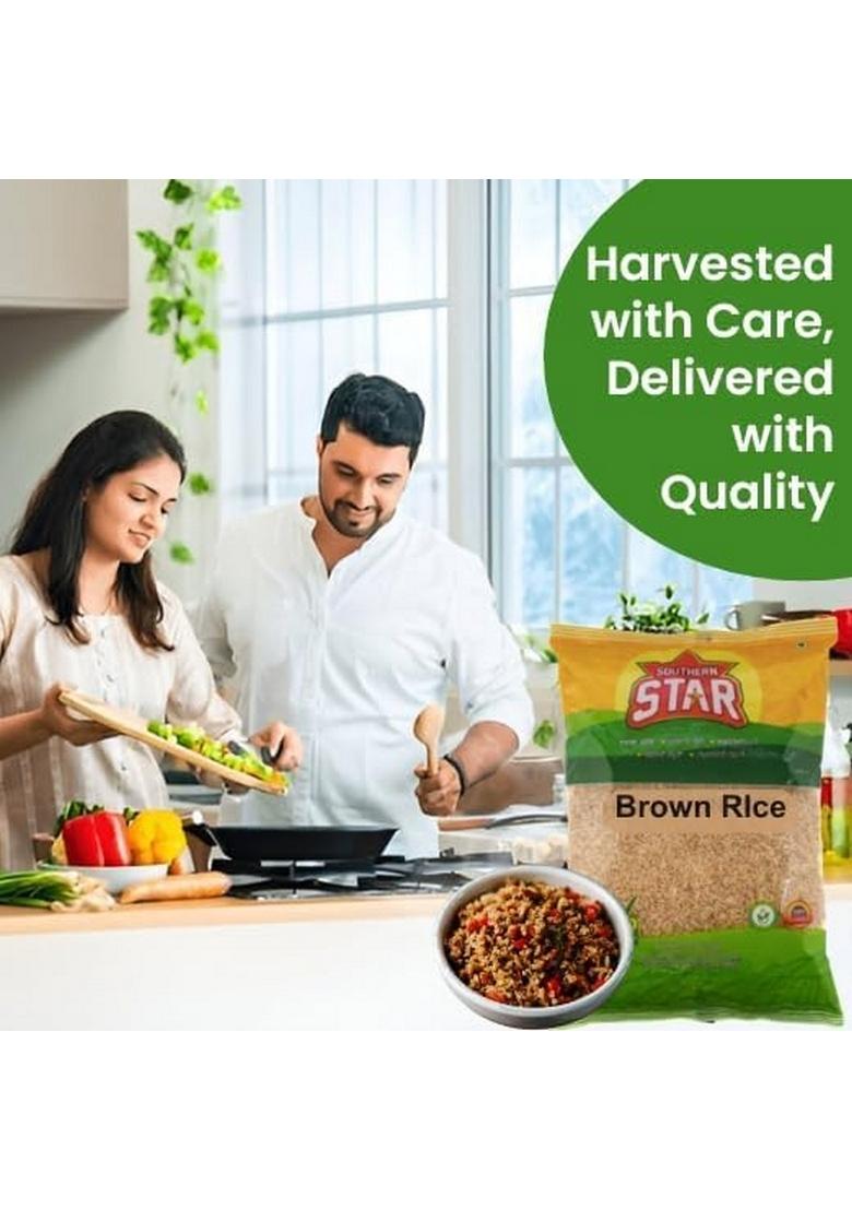 Southern Star Organic & Natural Pure Old Raw Hand-Pounded Quality Unpolished Brown Rice/Brown Chawal