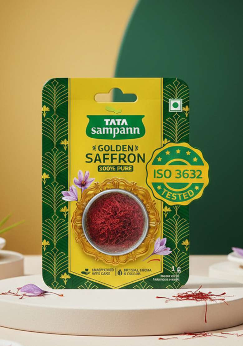 Tata Sampann Golden Saffron, 1G, Natural Aroma & Colour, Pure Kesar, Iso 3632 Tested - Indya