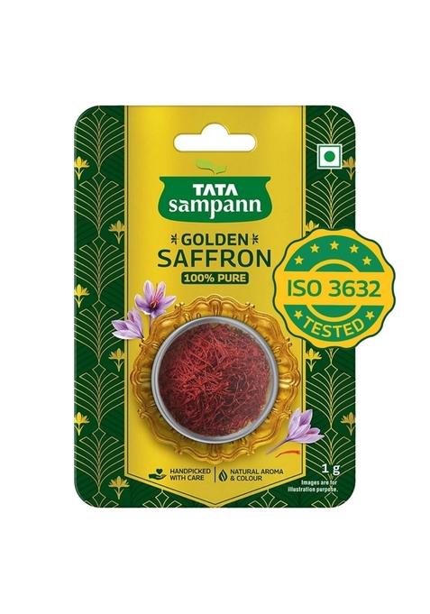 Tata Sampann Golden Saffron, 1G, Natural Aroma & Colour, Pure Kesar, Iso 3632 Tested