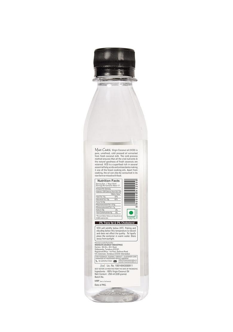 Max Care Virgin Coconut Oil (Cold Pressed) 250Ml