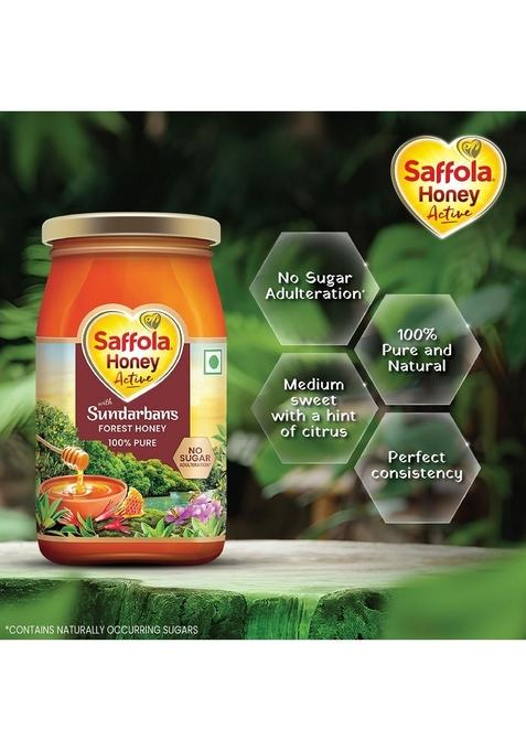 Saffola Honey Active, Made With Sundarban Forest Honey, 100% Pure No Sugar Adulteration, Natural Immunity Booster, 250G