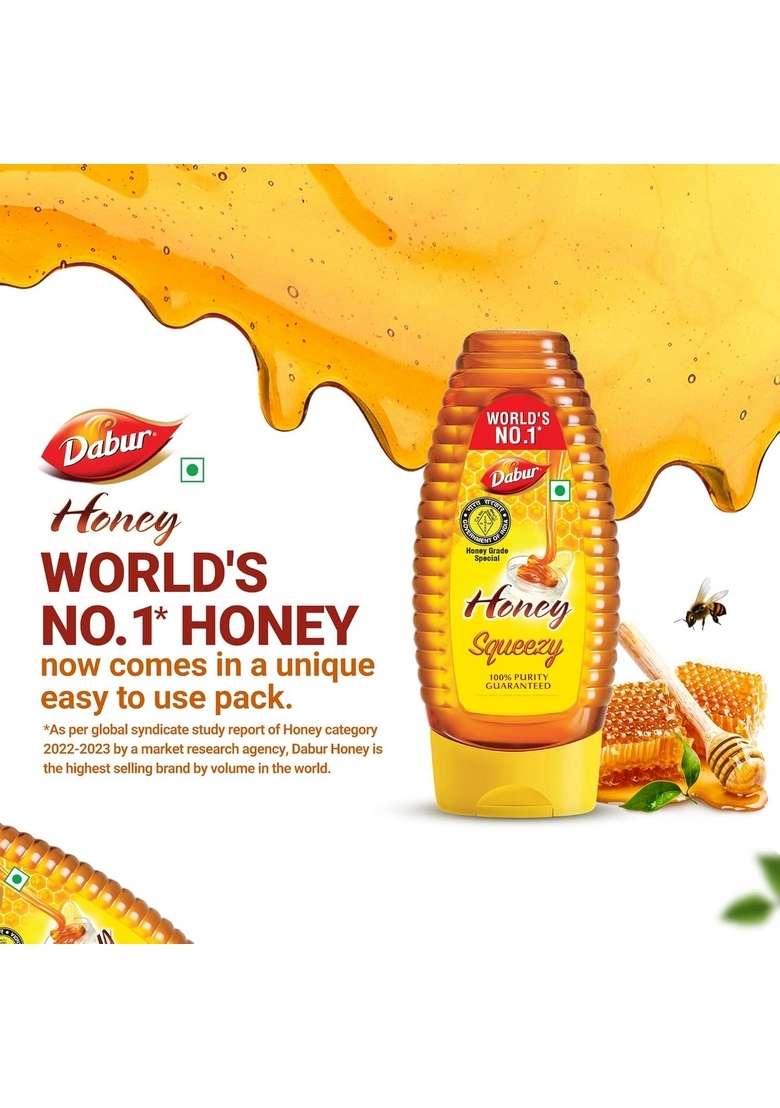 Dabur Honey Squeezy Pack 800G (400Gx2, Of 2) | 100% Pure & Indigenous World