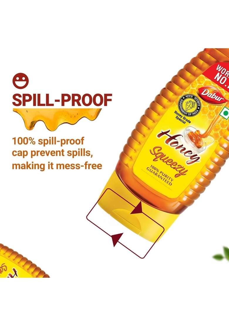 Dabur Honey Squeezy Pack 800G (400Gx2, Of 2) | 100% Pure & Indigenous World