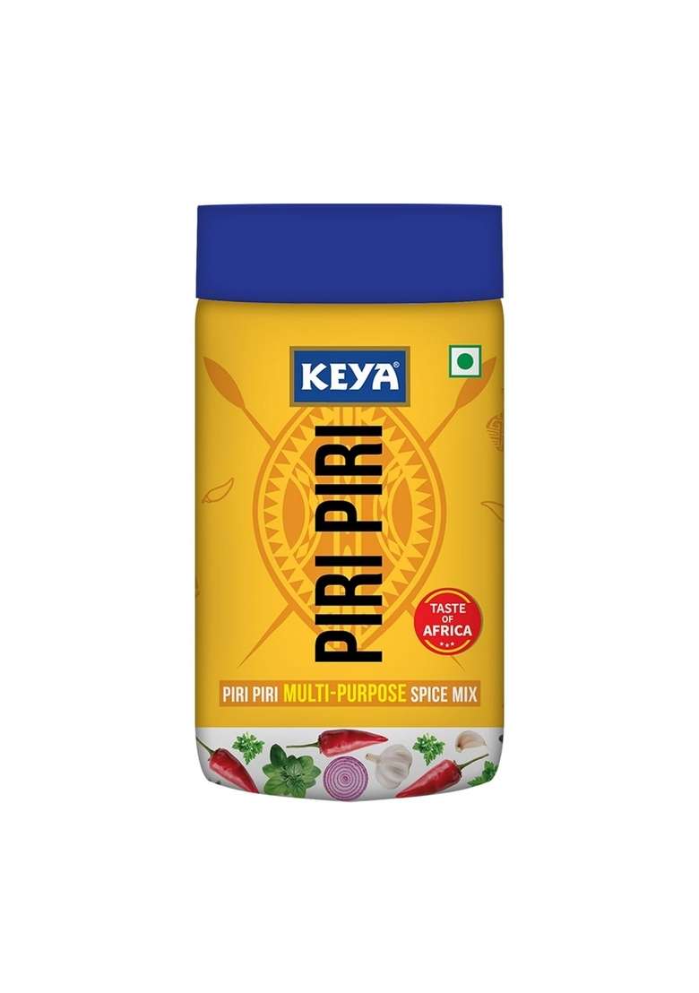 Keya Piri | Peri Exotic Spice Mix Multi-Purpose Seasoning Zero Artifical Colours No Added Msg Instant |Marinade Mix, Dip Sprinkler| Perfect For Fries, Sweet Corn, Makhana, Papad, Khichdi| 90G/100G - Indya