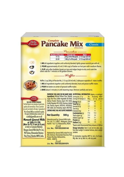 Betty Crocker Complete Classic Pancake Mix | For Kids| No-Preservatives| 500 G