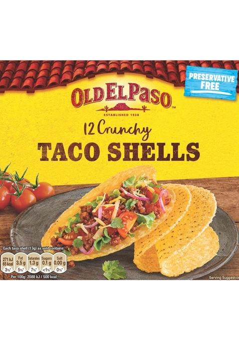 Old El Paso 12 Crunchy Taco Shells, 156 G