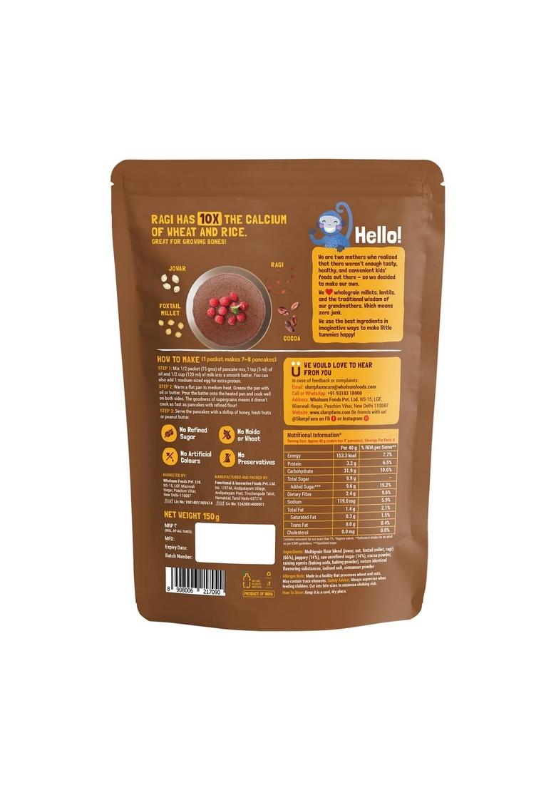 Slurrp Farm Instant No Maida Millet Pancake Mix | Chocolate, 150 G