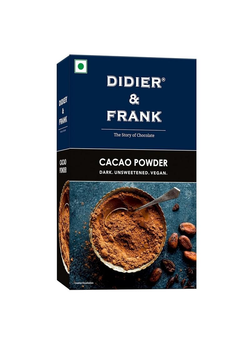 Didier & Frank Pure Cacao Powder 80G- Unsweetened Dark Cocoa For Baking, Keto Desserts, Healthy Smoothies, Brownies, Hot Chocolate Cakes