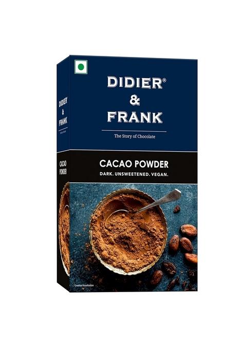 Didier & Frank Pure Cacao Powder 80G- Unsweetened Dark Cocoa For Baking, Keto Desserts, Healthy Smoothies, Brownies, Hot Chocolate Cakes